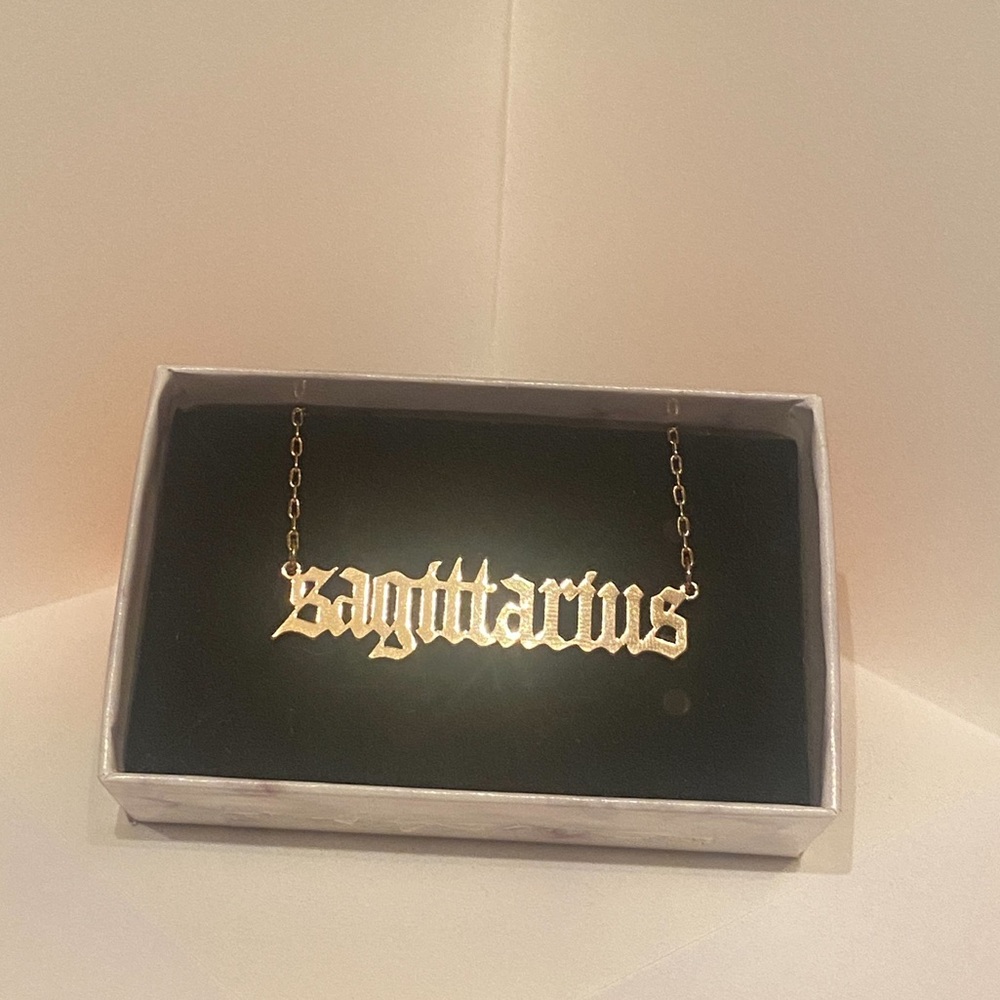 Gold Sagittarius Necklace